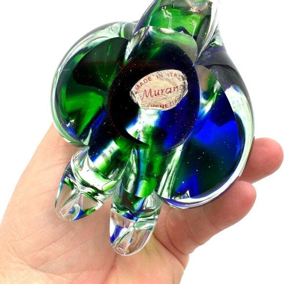 Murano Figurine Large Cat Art Glass Italy 8” Tall Vintage - Picture 8 of 11